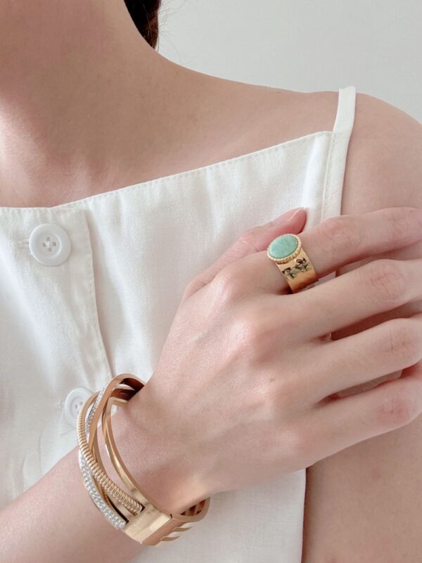 Amazonite Turquoise Stone Ring - Image 4